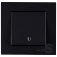 Выключатель одноклавишный ПЕРЕКРЕСТНЫЙ Arvia Electric KAREN Черный (20 07 2000 214)